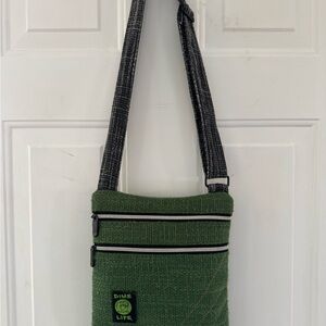 Dime Life Avocado Green Crossover Hemp Bag